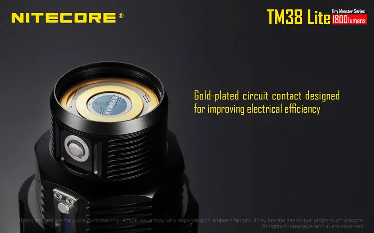 NITECORE TM38 Lite перезаряжаемый фонарик CREE XHP35 HI D4 max 1800 люмен наружный прожектор луч фонарь 1400 м