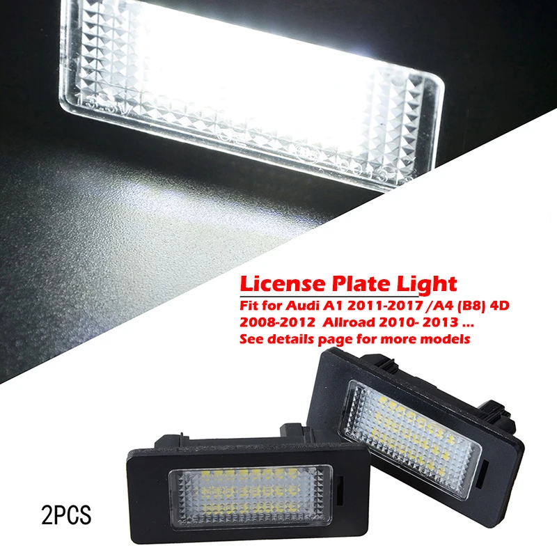 

Автомобильная фара заднего номерного знака Canbus, фара в сборе подходит для Audi A1 2011-2017 A4 (B8) A5 S5 A6 S6 TT, подходит для Volkswagen Golf Plus MK6