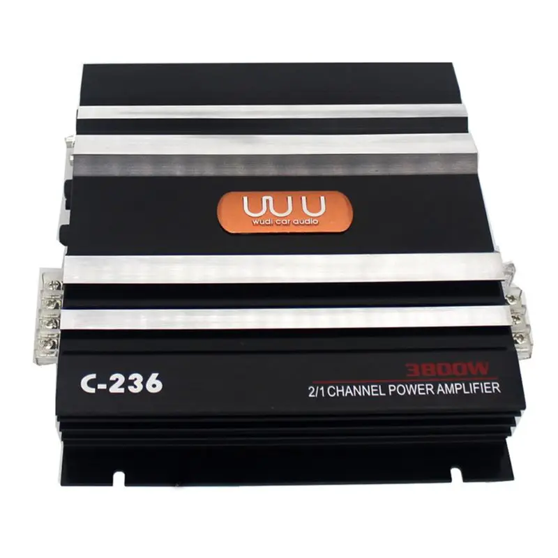 

C-236 3800W 2 Channel Car Audio Amplifier 12V DC Low Pass Filter Bass Subwoofer 95AF
