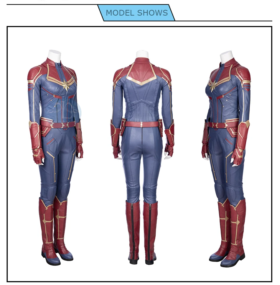 Капитан Костюм Марвел MS Marvel Carol Danvers Косплей кожаный комбинезон для взрослых женщин Хэллоуин вечерние hollowen наряд на заказ