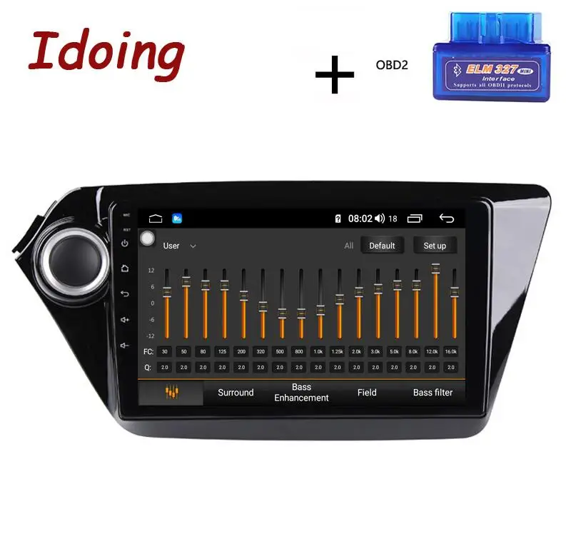 Idoing " Автомобильный Радио Видео плеер для Kia RIO 3 UB QB RIO 4 FB 2011- навигация gps Аксессуары для Android седан No 2 din DVD - Цвет: Standard with OBD