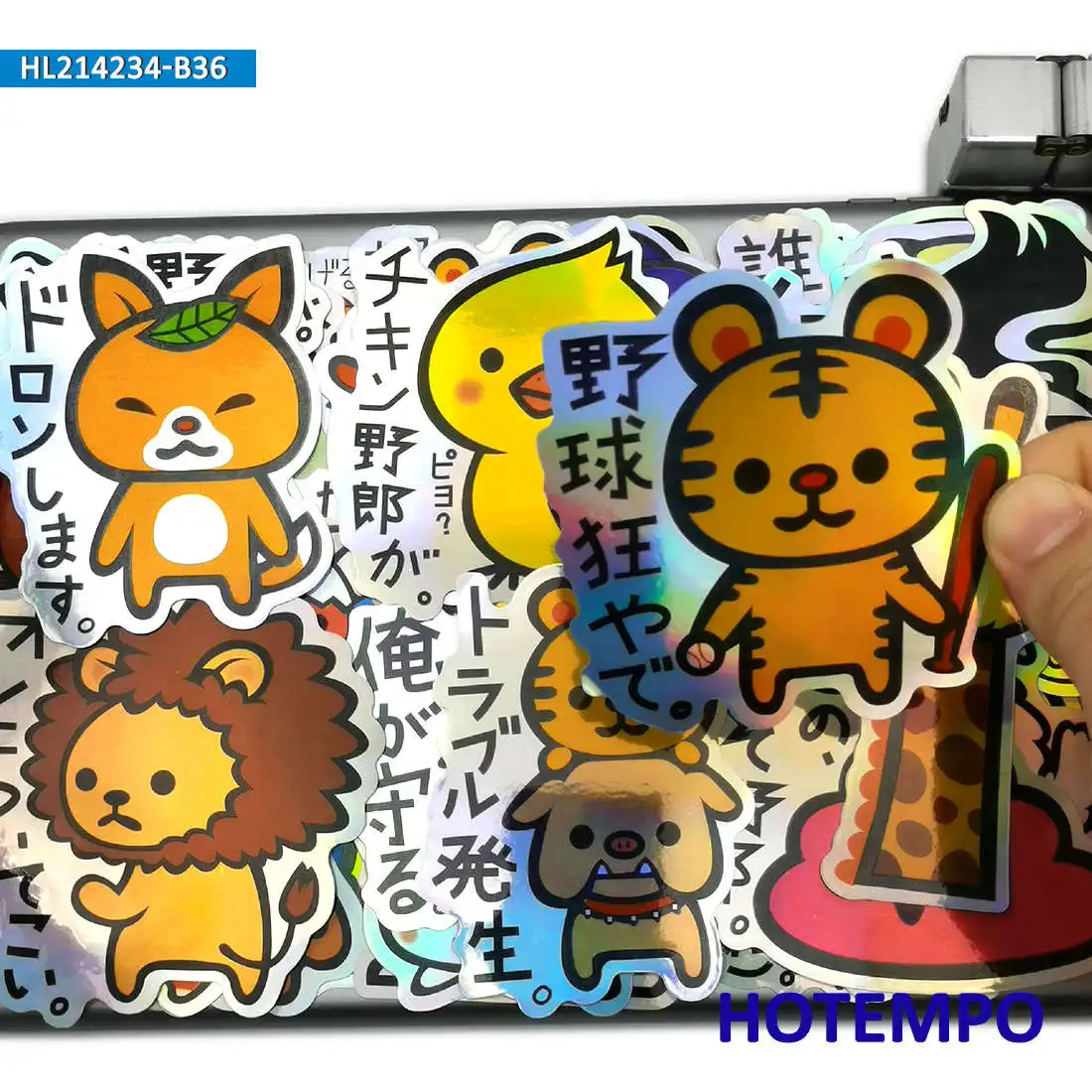 

36 шт. Лазерный милый японский мультфильм животные забавный телефон ноутбук автомобильные наклейки для ноутбуков скейтборд мотоцикл водост...