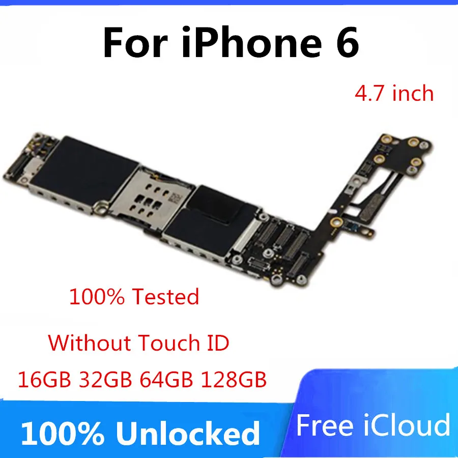 Заводская разблокированная материнская плата для iPhone 6 с Touch ID логические платы