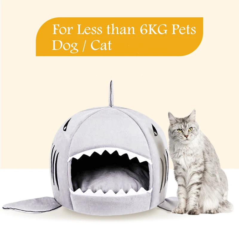 Лучшее качество Акула теплый собачий домик для кошек домашних питомцев котенка