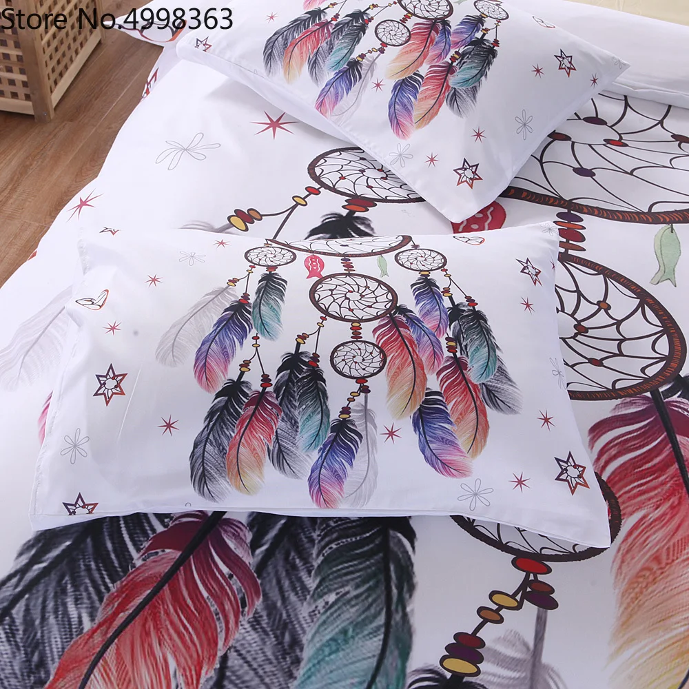 Набор постельных принадлежностей с перьями богемный Комплект постельного белья