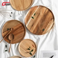 novelty wood lovesickness wooden round oval solid pan plate fruit dishes saucer tea tray dessert dinner plate tableware set