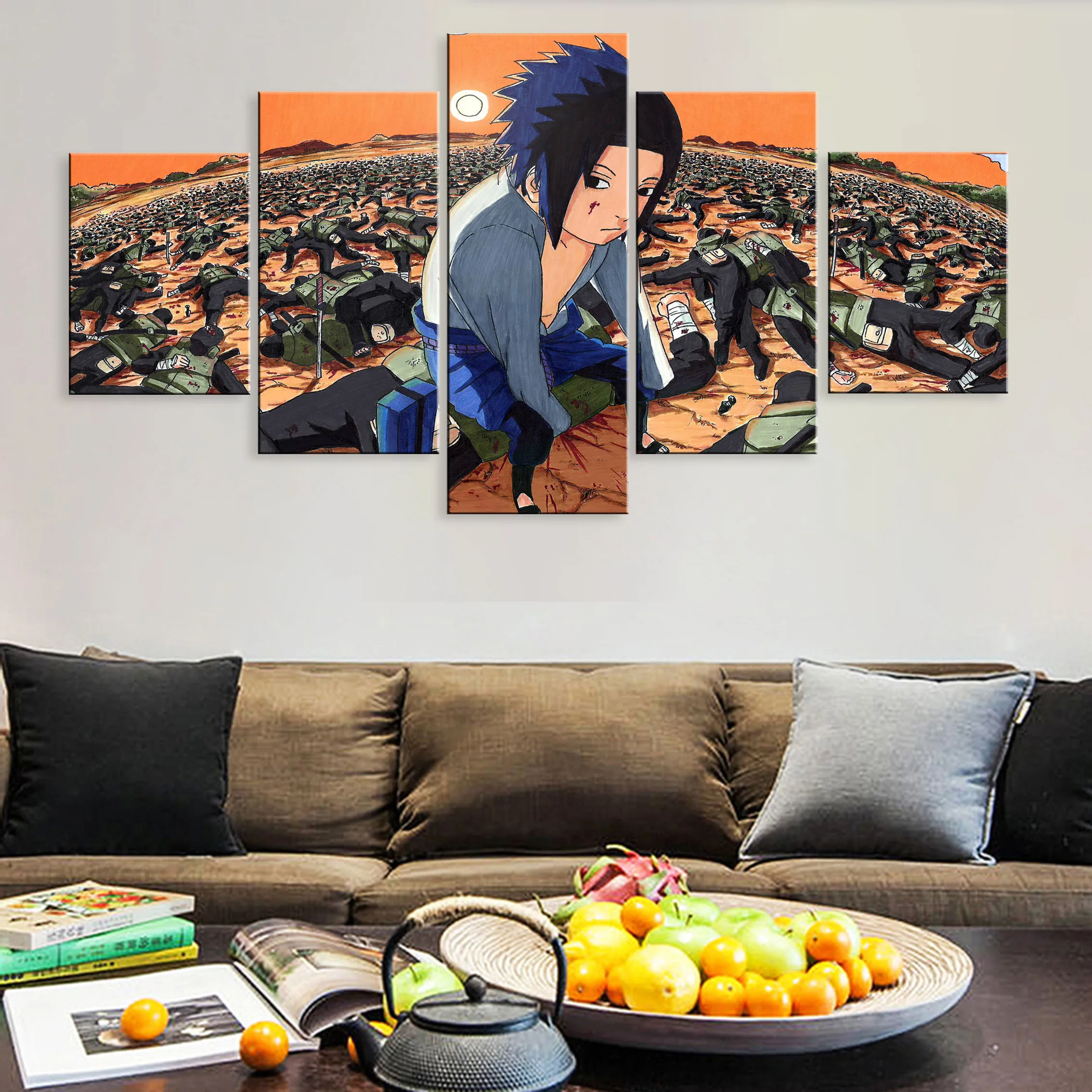 

Hd Home Decoration Pictures 5 Pieces Poster Canvas Paintings On The Wall Decor Anime NARUTO Sasuke