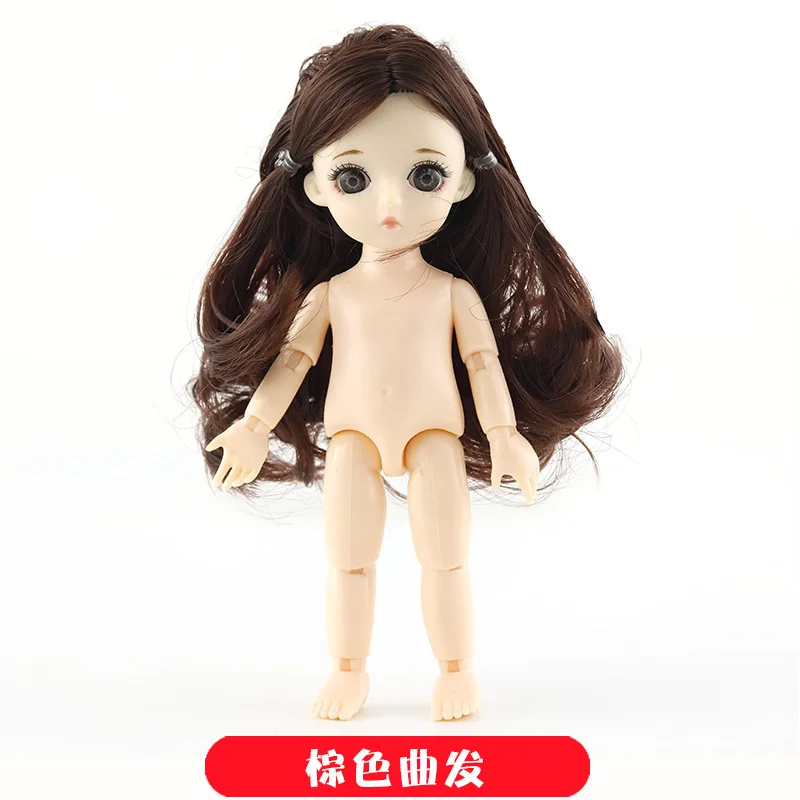 ZSQF 16 см BJD куклы 13 совместный подвижный 1/12 куклы-принцессы игрушки макияж одеваются голый обнаженный милый ребенок кукла игрушка для детей Подарки - Цвет: ZSQF