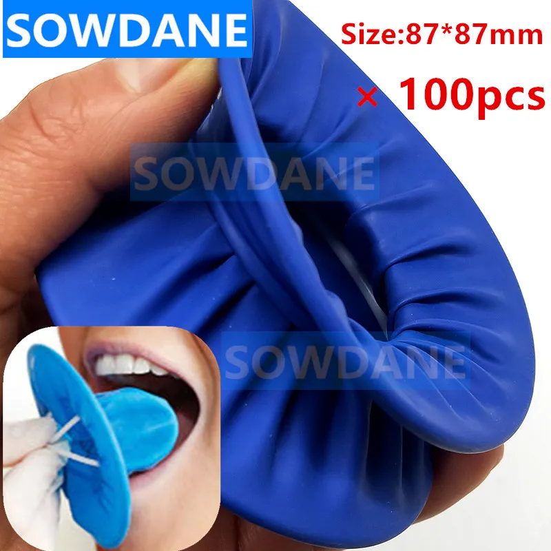 Retractor desechable de goma para mejillas, barrera de goma para el cuidado bucal, materiales para blanqueamiento Dental, 100 piezas