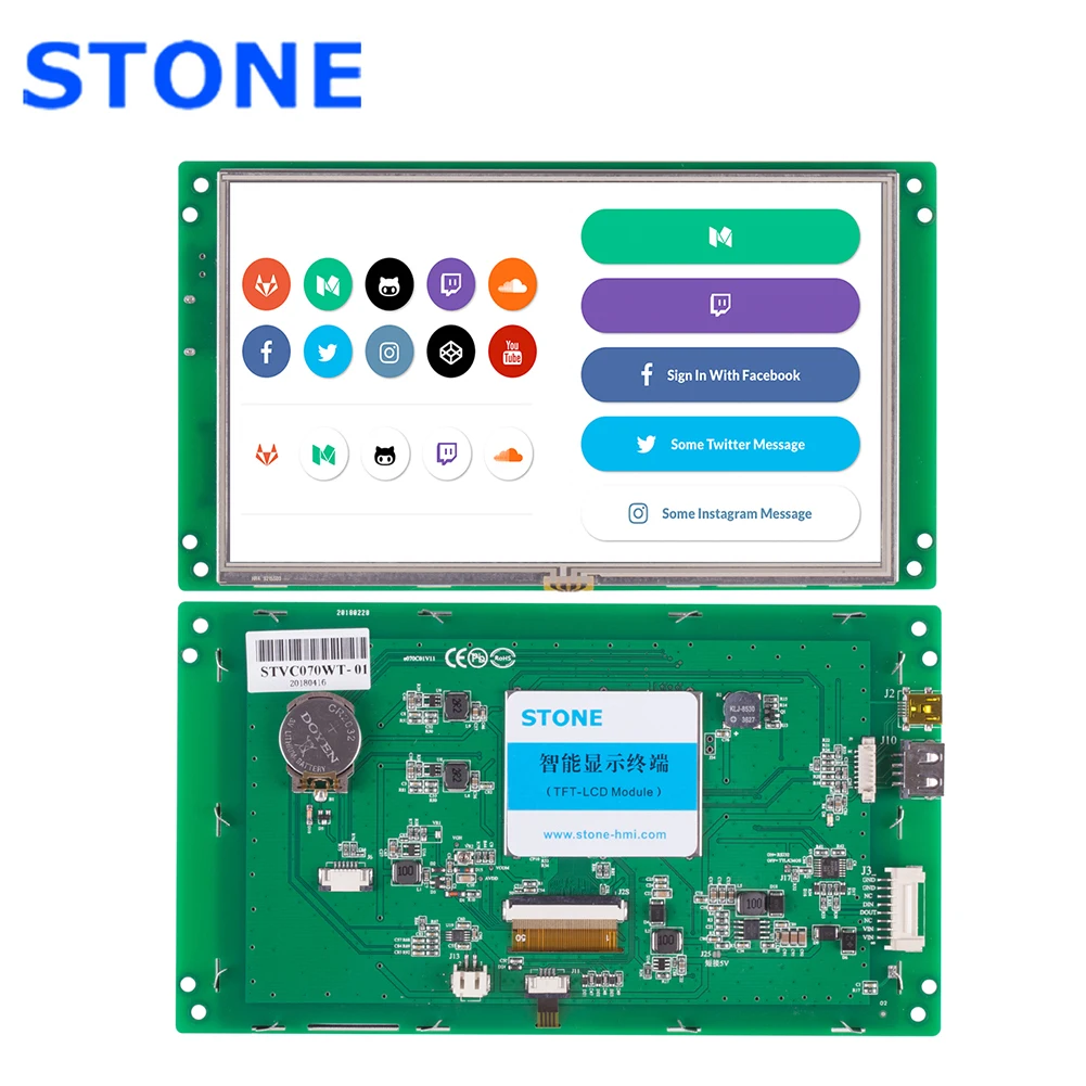 Камень 7 0 дюймовый HMI TFT LCD модуль экран для встроенной системы|ЖК-модули| |