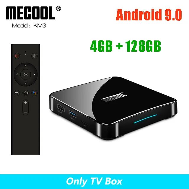 4GB128GB ТВ-приставка MECOOL KM3 A Android 9,0 2,4G/5G Dual Wifi Amlogic S905X2 100M LAN 4 Гб ram 64 Гб 128 ГБ EMMC tv box KM9 Pro 4 ГБ 32 ГБ - Цвет: 4GB128GB