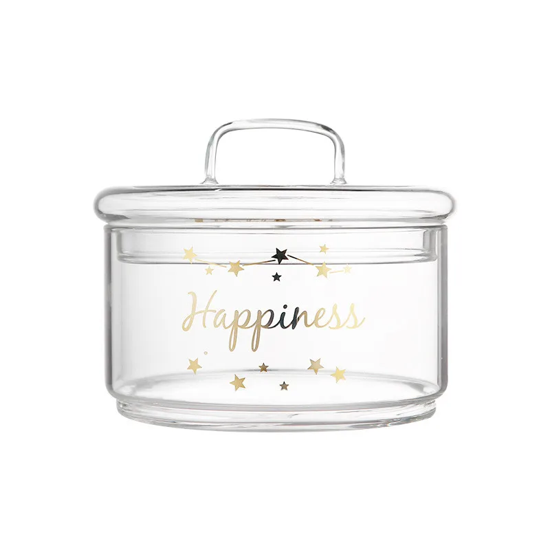 Креативная Штабелируемая термостойкая стеклянная миска JO LIFE 400 мл прозрачный