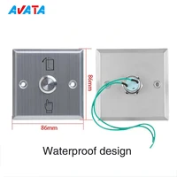 waterproof stainless steel exit button push switch door sensor opener release for lock access control home security protection