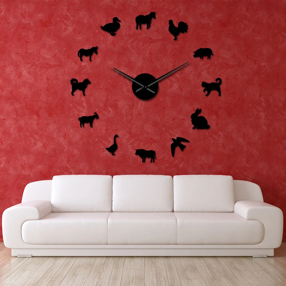 Огромные бесшумные настенные часы сделай сам художественные украшения для