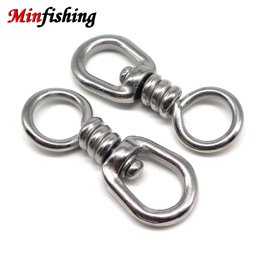 Minfishing 3 шт./партия из нержавеющей стали Вертлюги рыболовные Rolling поворотный