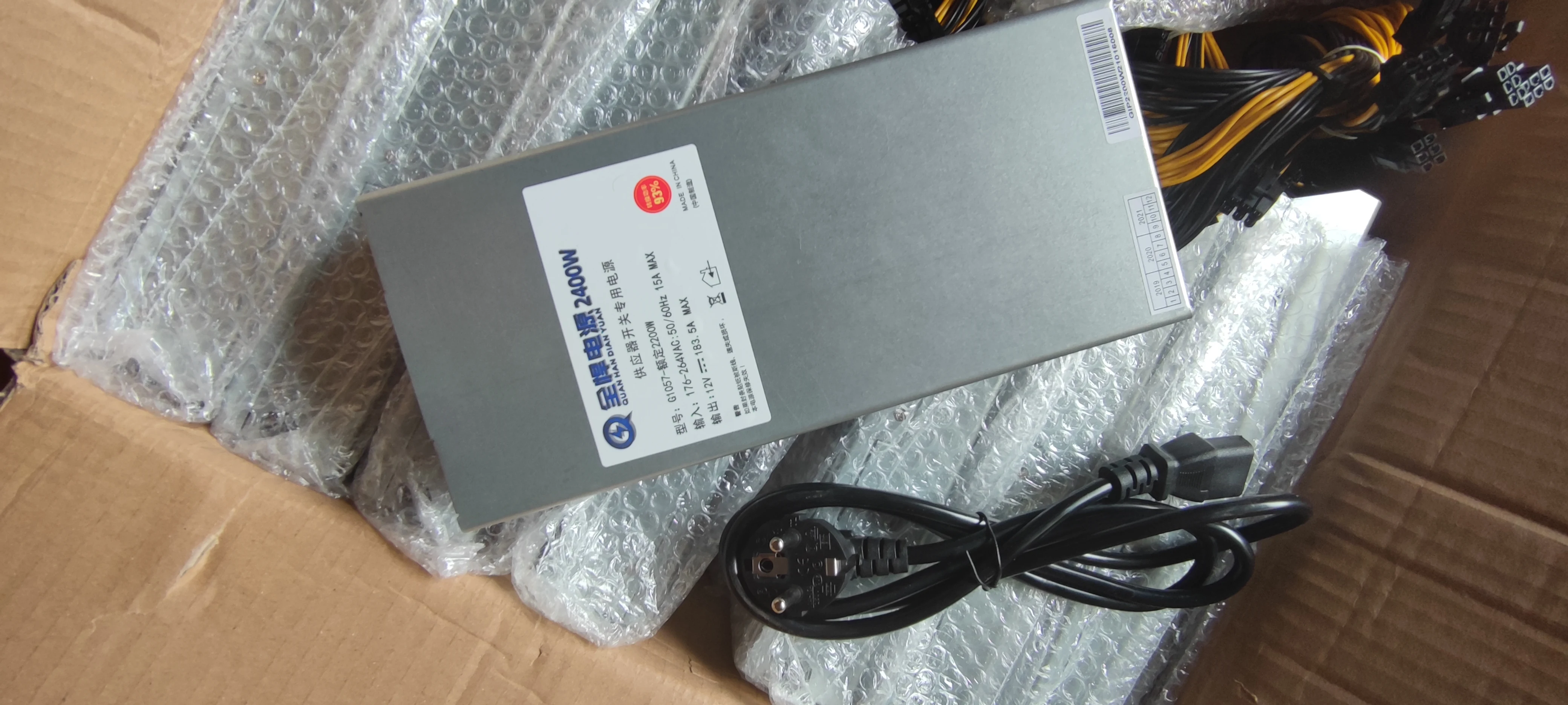 

New 2200W BTC LTC DOG Miner Power Supply MAX 2400w For Antminer S9 S9j S9k S9 SE L3+ E3 Z9 Z11 T9 Innosilicon A9 Ebit E9i PSU