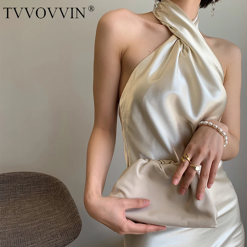 TVVOVVIN, женское платье, без рукавов, с открытыми плечами, платье цвета шампанского, винтажное, на бретелях, сексуальное, длинное, летнее, женская одежда,, новая мода, X458