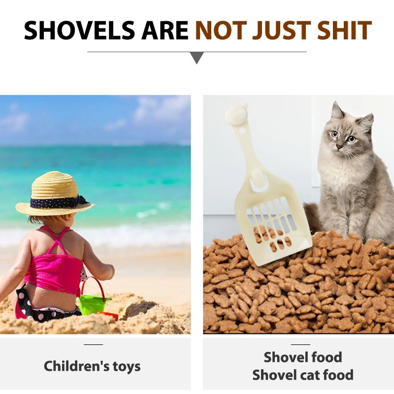 

Cat litter shovel creative ergonomic handle deep shovel cat shovel cleaning tool