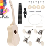23 inch ukulele diy kit concert hawaii guitar for handwork painting parents child campaign with accessories for beginners