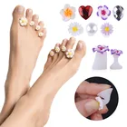 8pcsLot Soft Silicone Toe Separator Foot Finger Divider Form Manicure Pedicure Care Nail Art Tool Flower Holder Accessory
