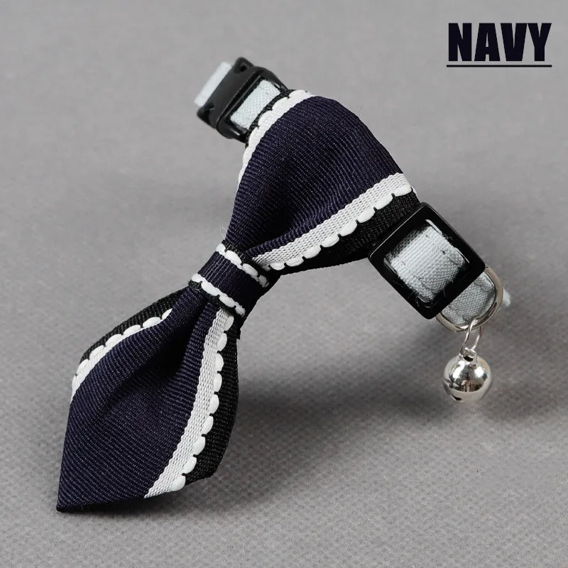 Navy Регулируемый шарф для собак и кошек, бандана для собак, галстук-бабочка, хлопковое клетчатое полотенце для чистки собак, аксессуары для ухода за собаками - Цвет: Navy