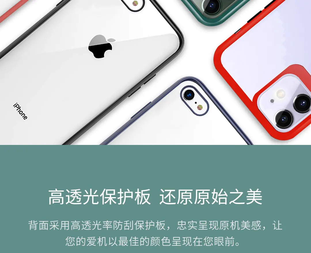 Чехол для телефона Xiaomi, прозрачная задняя крышка, чехол для защиты объектива для iPhone 11/11 Pro/11 Pro Max/XS/X/XR/7 P/8 P/7/8