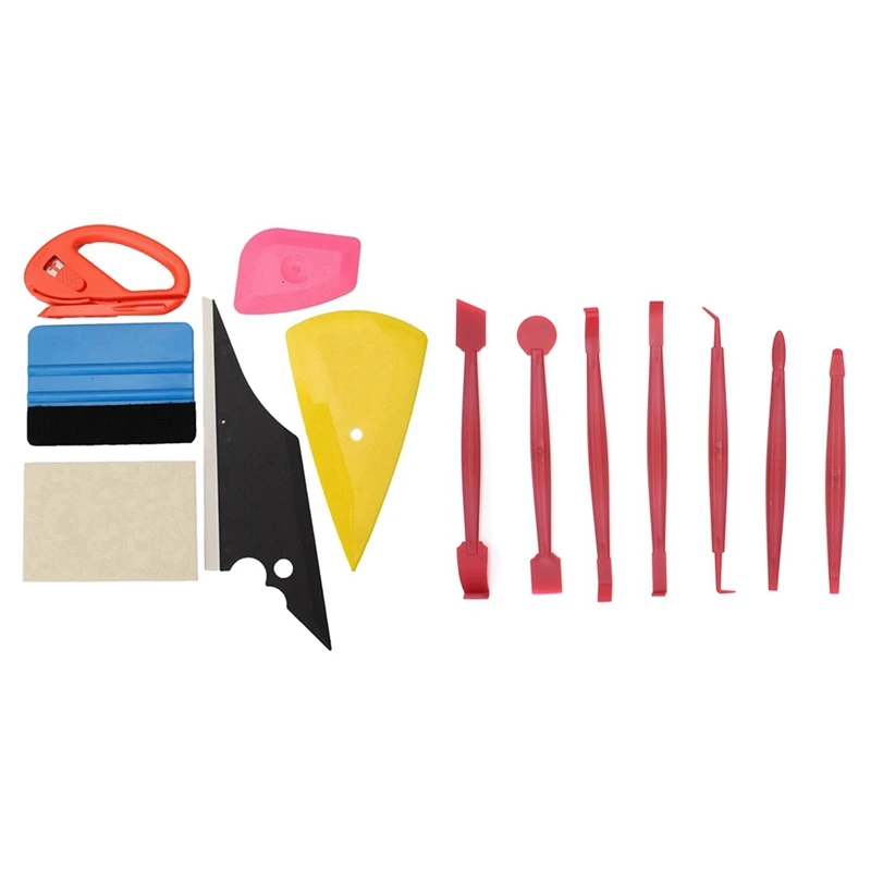 

1 Set Car Tools Vinyl Wrap Film Sticker Squeegee Scraper & 7 Pcs Car Sticker Tools Installation Kit