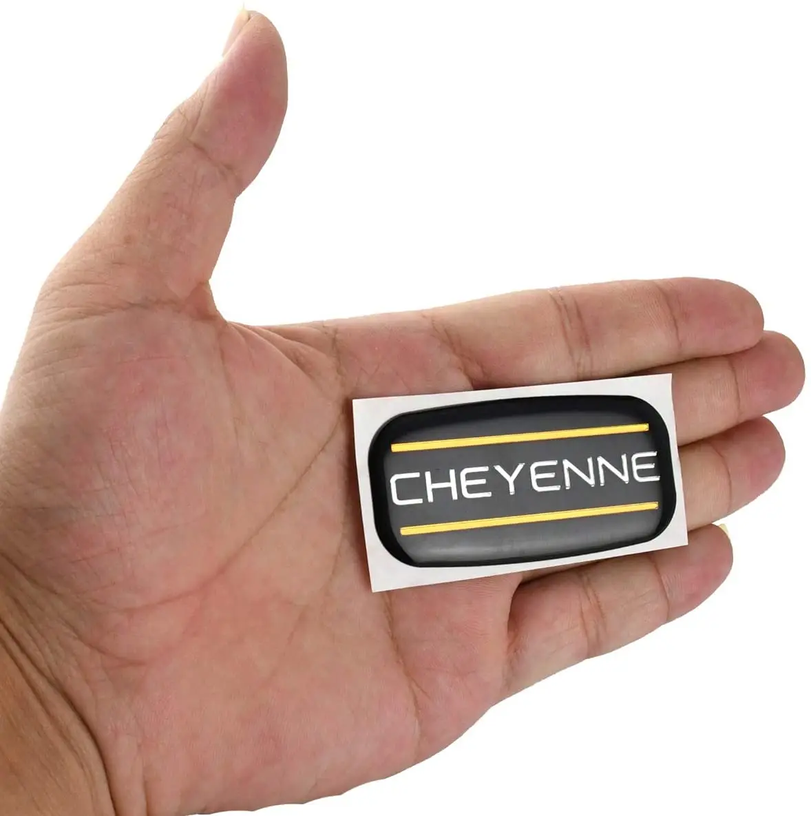 

1х эмблема кабины Cheyenne, 3d-значок, логотип, крыша, столб (хром/золото)