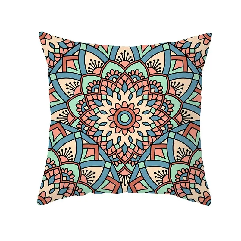 Чехол для подушки с мандалой индийская мандала полиэстеровый чехол диванной