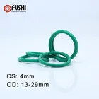 CS4mm FKM резиновое уплотнительное кольцо OD 13141516171819202122232425*4 мм 100 шт. уплотнительное кольцо фторвое прокладочное масло уплотнение зеленый цвет
