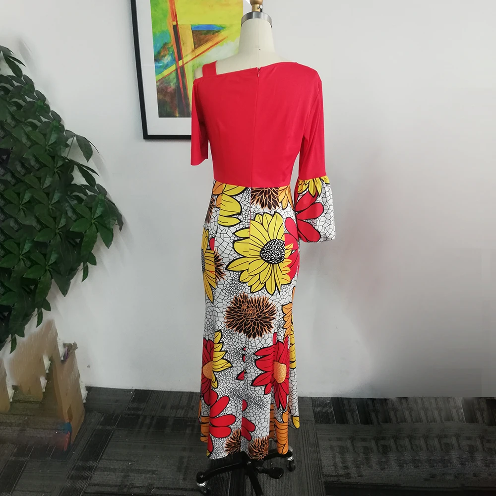 Комплект из обуви в африканском стиле платья для Для женщин Элегантное Длинное