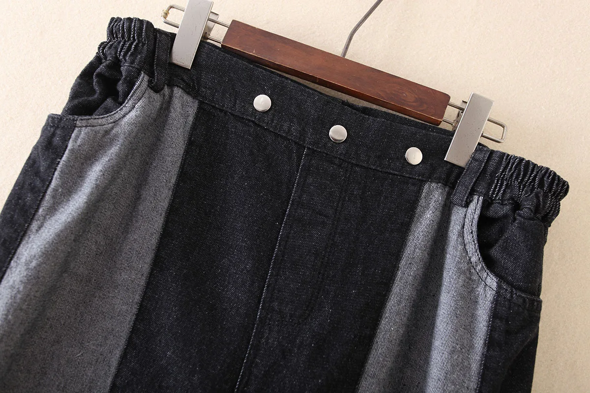 Весна 2020 модные джинсы с высокой талией женские шаровары свободные дамские