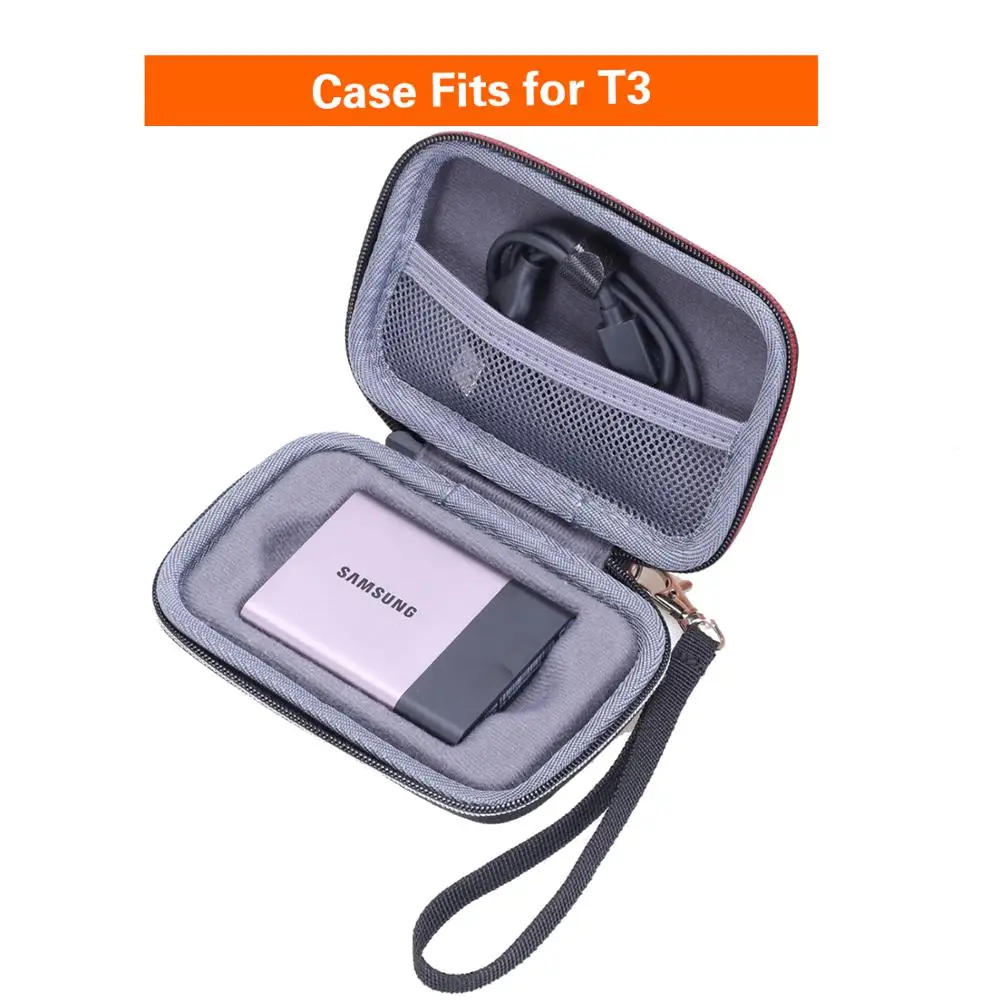 gray velvet for T3 XANAD Водонепроницаемый EVA защитный жесткий чехол для samsung T3 T5 дорожный жесткий чехол - Цвет: gray velvet for T3