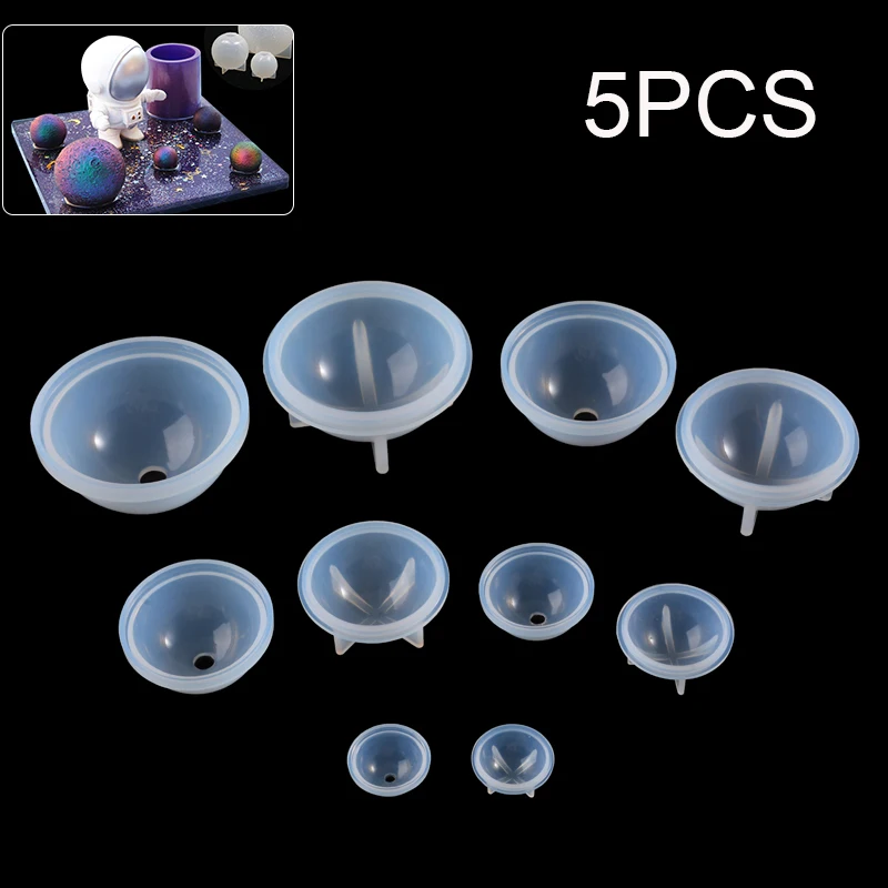 5 шт. силиконовые формы для самостоятельного литья декорации круглые из