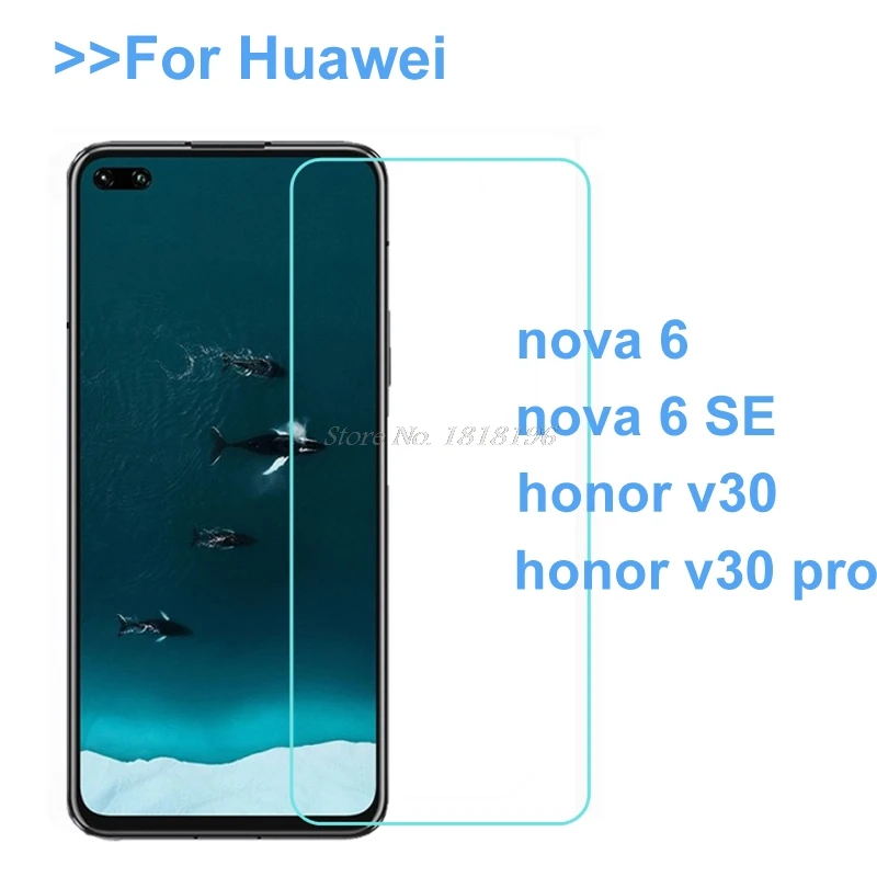 Закаленное стекло для Huawei nova 6 5G SE Защита экрана Honor V30 Pro 9H Защитное Nova 6|Защитные