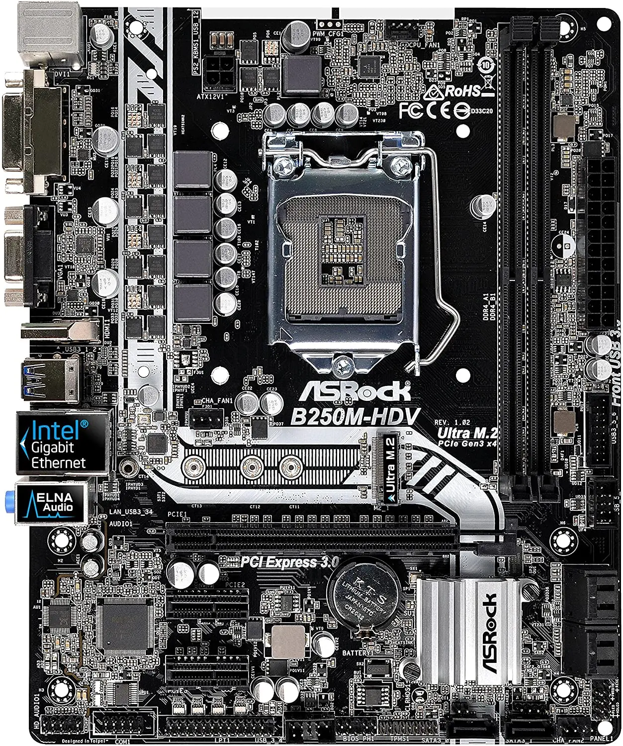 

Motherboard 1151 Motherboard DDR4 For ASRock B250M-HDV Intel B250 B250M 32GB RAM M.2 Core i5 7500 6500 Cpus PCI-E X16 Micro ATX