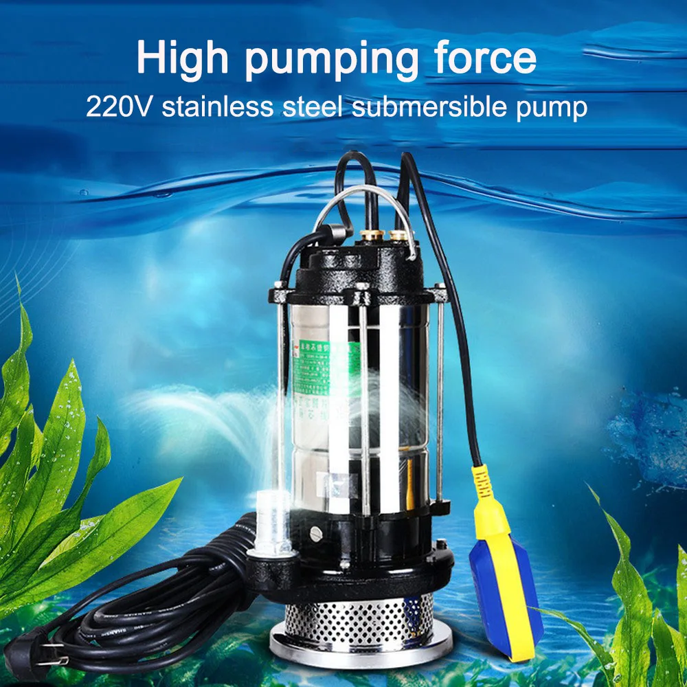 370W submersible pump Electric Automatic Multi-positioning float switching Water Pump Wastewater pumping Jet Bore Sewage | Строительство