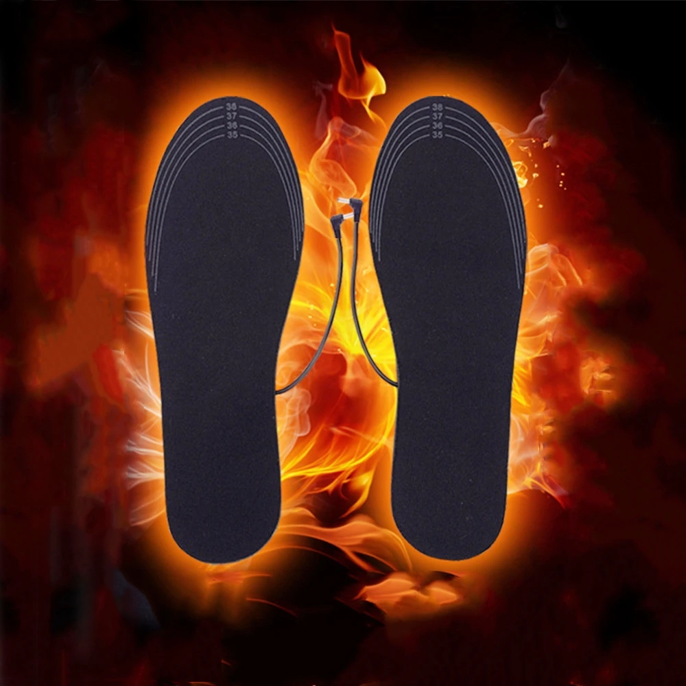 1 Pair New USB Heated Insoles Foot Warming Pad Feet Warmer Sock Mat Winter Outdoor Sports Heating Shoe Warm | Спорт и развлечения