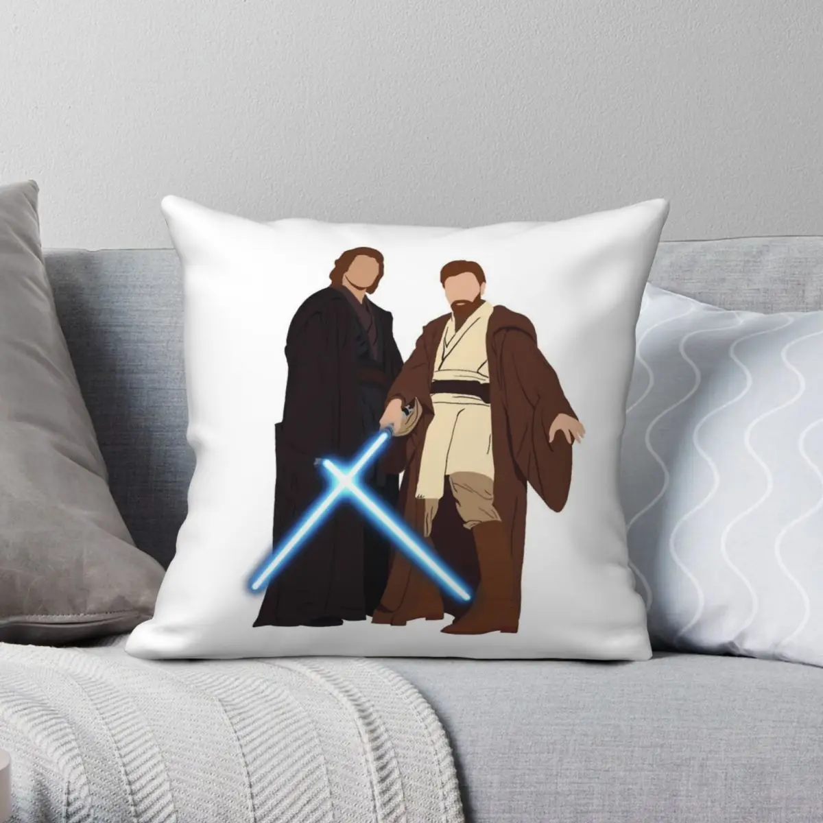 Оби-Ван Анакин квадратный чехол для подушки полиэстеровый льняной бархатный