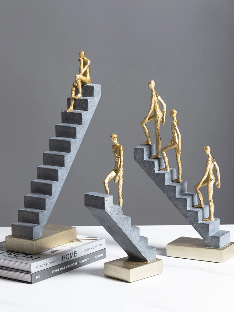 

Creative Thinker Statue Resin Doll Retro Character Sculpture Office Home Desktop Decoration Handmade Craft Ornament Modern Art