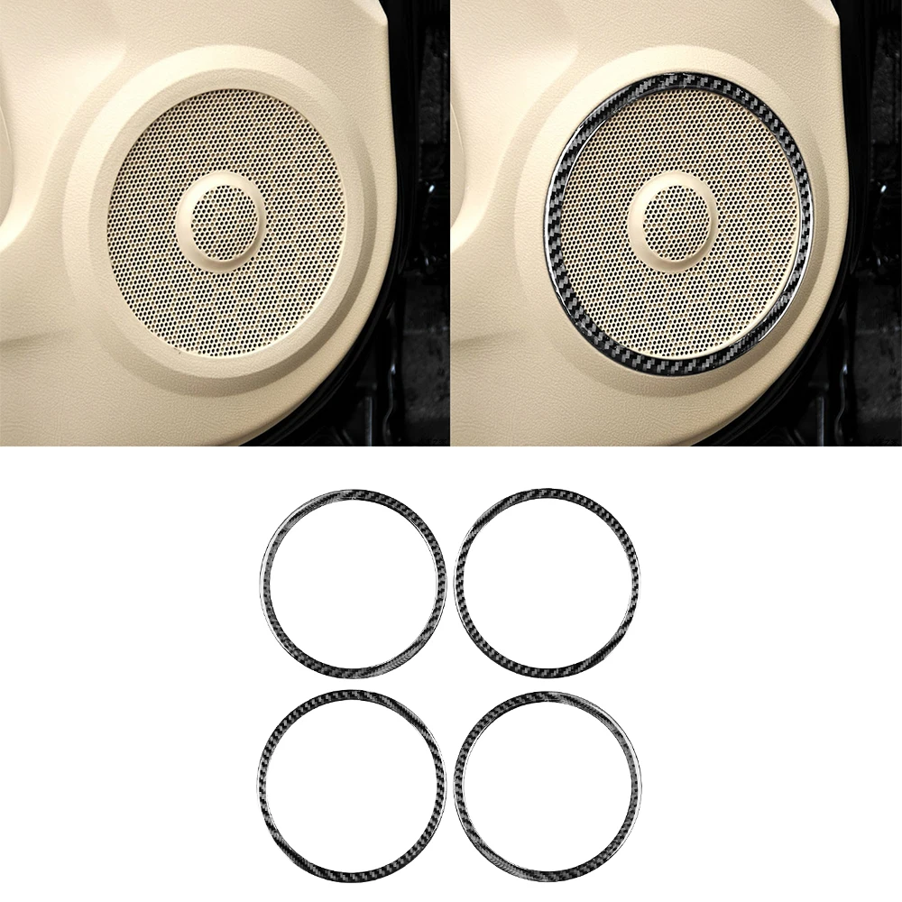 

Loudspeaker Decoration Cover Sticker Decal for Honda CRV 2007 2008 2009 2010 2011 Car Interior Accessories Carbon Fiber