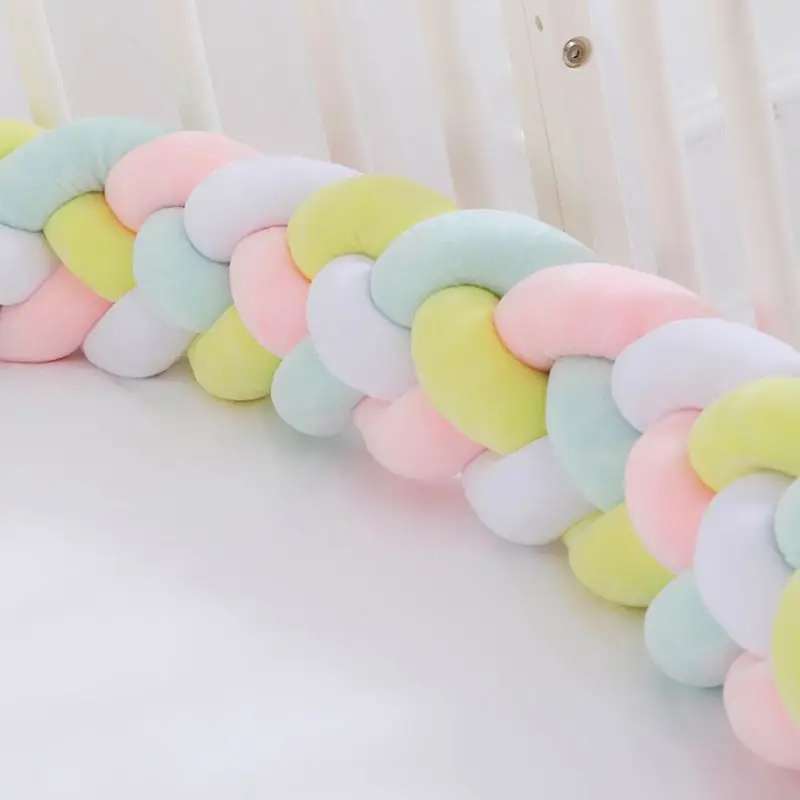 

Infant Cot Bumper Baby Snake Braided Cushion Newborn Crib Safety Sleep Protector Pillow Bedding Room Decor kids toy Protect kids