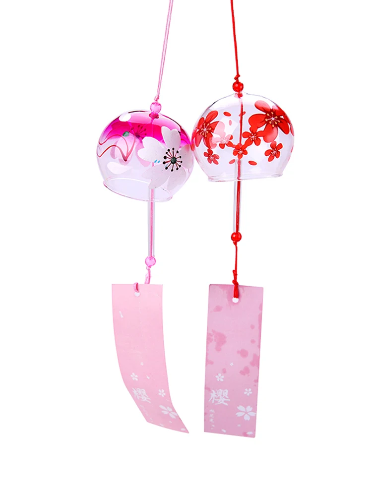 Летний Колокольчик в японском стиле подвесное стекло ручной работы маленький