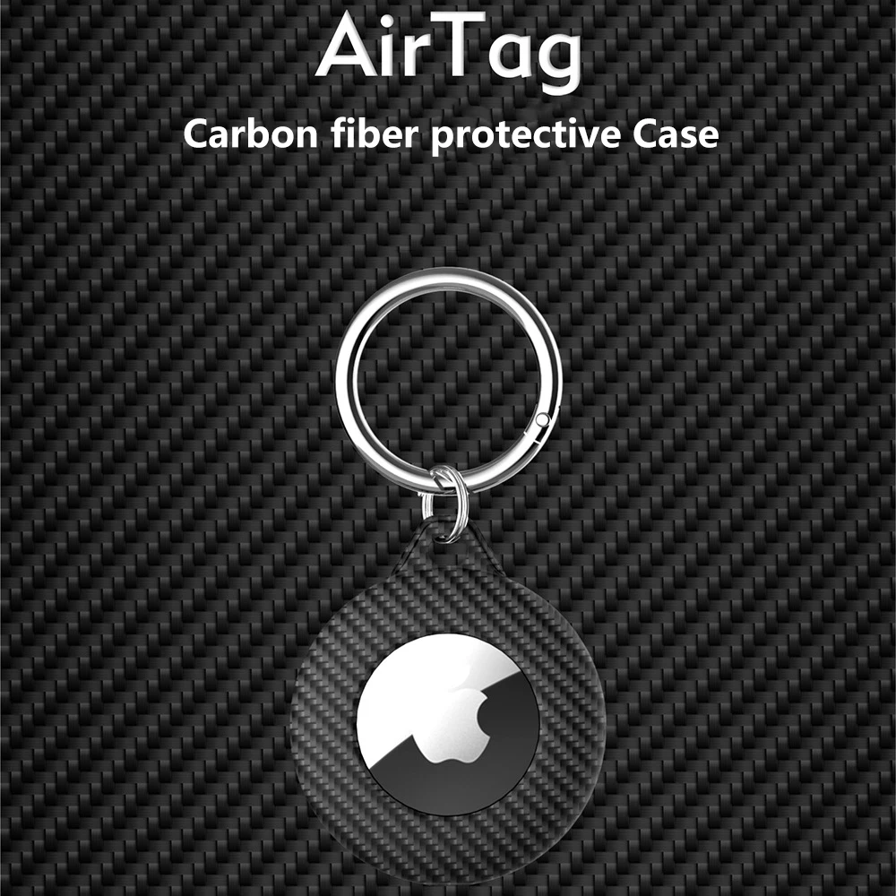Чехол для Apple Airtag карбоновый жесткий чехол ключей с защитой от потери и царапин