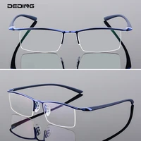 alloy half rim glasses frame men brand designer prescription eyeglasses men business fashion optical frames eyewear dd1459