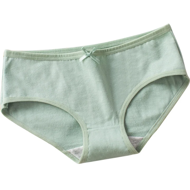 

2Pcs Ladies Briefs Cotton Panties Women Sexy Lingerie Lace Underpants Breathable Underwear Female Solid Color crotchless