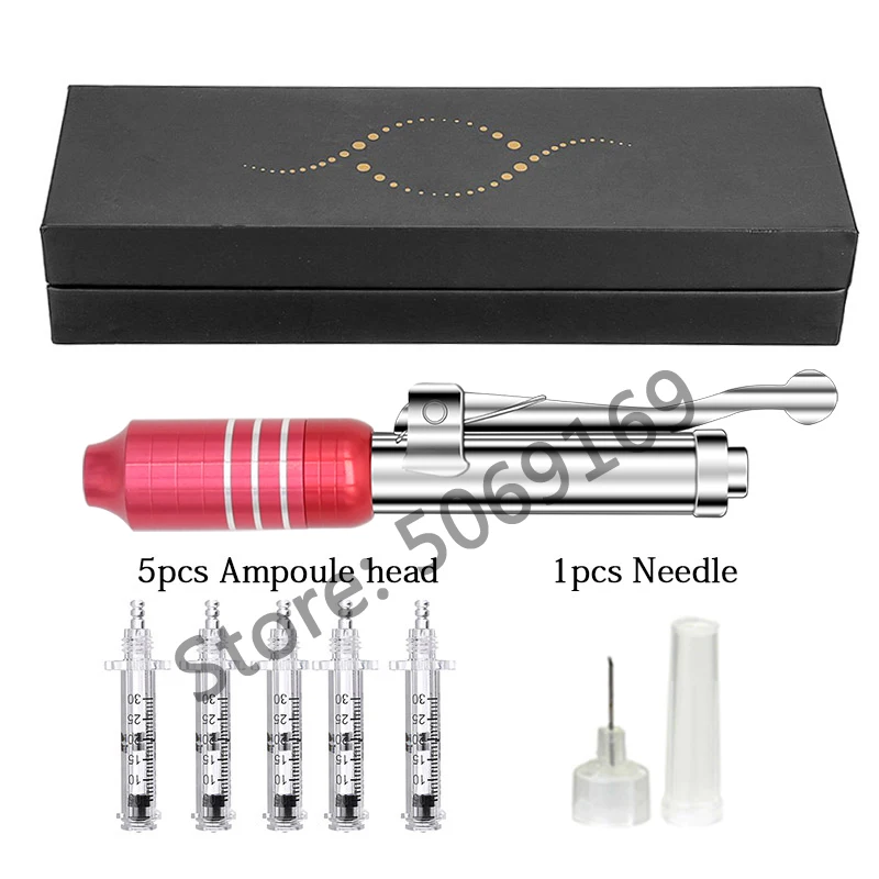 Red pen kit 3 Ручка с гиалуроновой кислотой высокого давления для снятия морщин, наполнение губ, пистолет с гиалуроном, распылитель, гиалуроническая ручка, машина для литья под давлением - Номер модели: Red pen kit 3