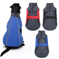 warm dog coat jacket fleece lined waterproof dog cold weather apparel reflective winter dog snowsuit for medium large dogs