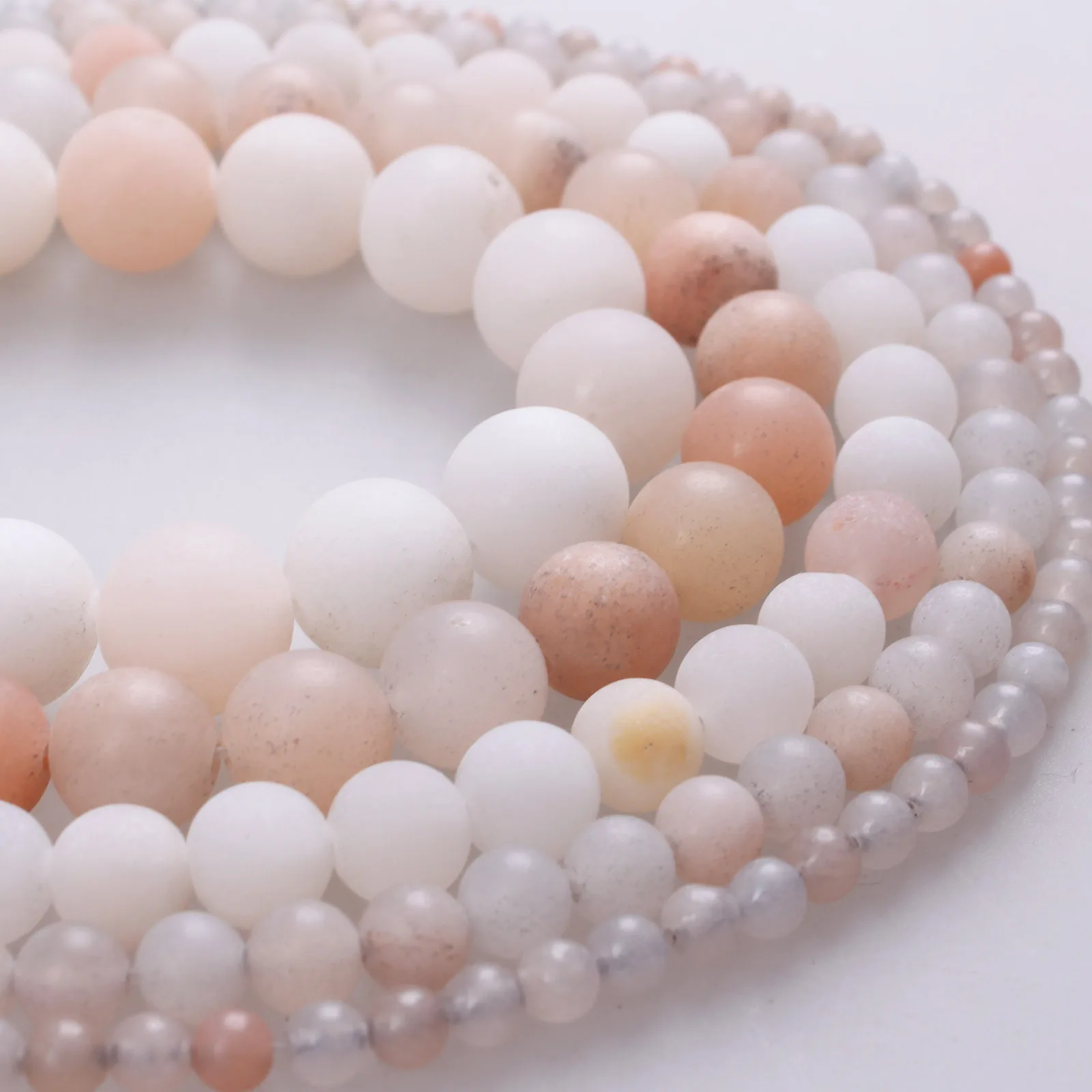 

Natural Stone Beads Matte Light Pink Aventurine Frosted Round Loose Beads 4 6 8 10 12mm Beads For Bracelets Jewelry Making