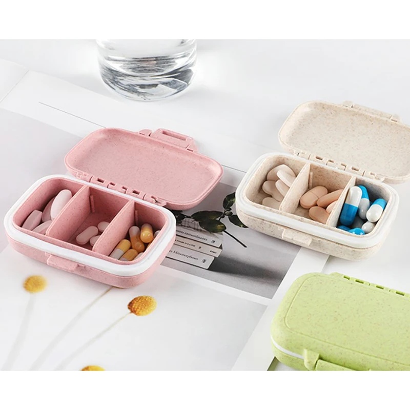 Дорожный мини-контейнер для таблеток на 3 отделения 7 дней таблетки капсулы